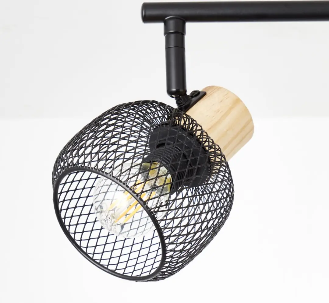 Brilliant Spotbuis 4x E14 74cm - Zwart/Bruin - afbeelding 6 van 6