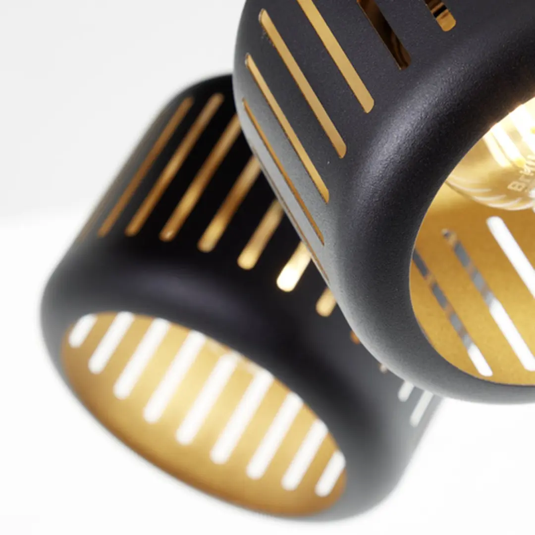 Brilliant Tyas Plafondspot E14 - 2x28W - Zwart/Goud