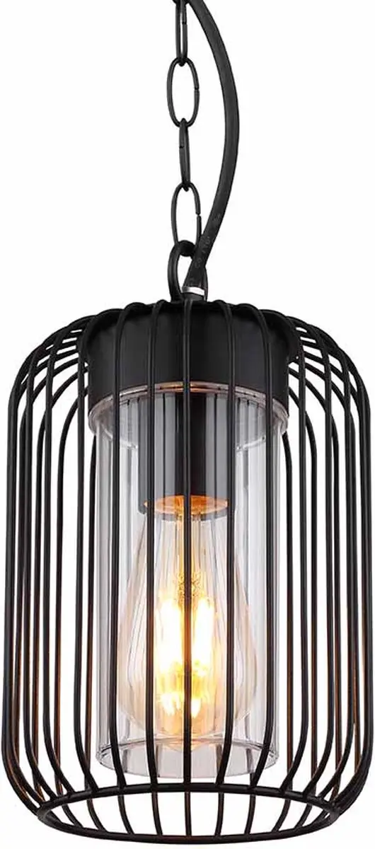 Globo Wandlamp Nina E27 - 16cm Zwart