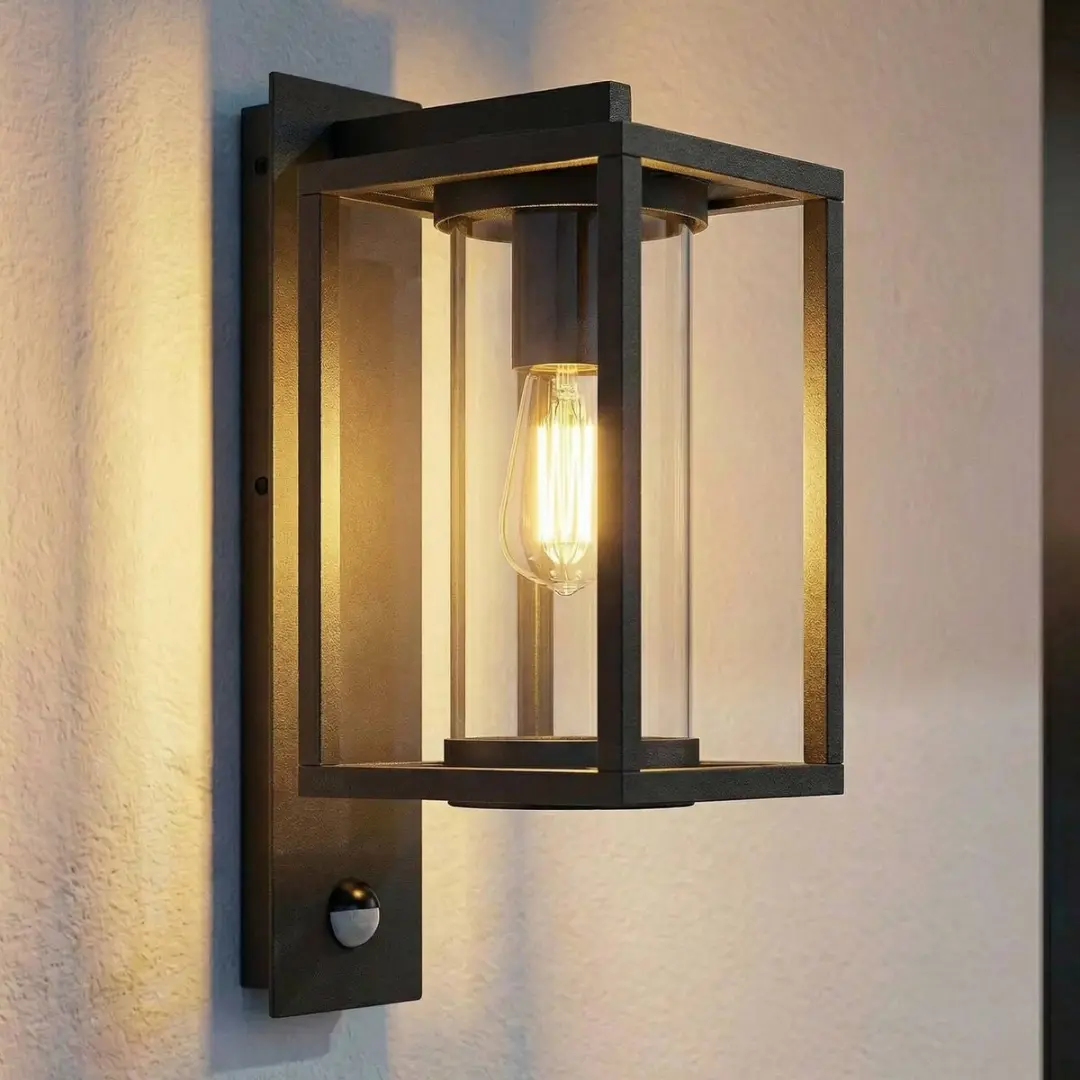 Lucande Wandlamp Buiten Aluminium Glas 1 Licht E27 - Antraciet