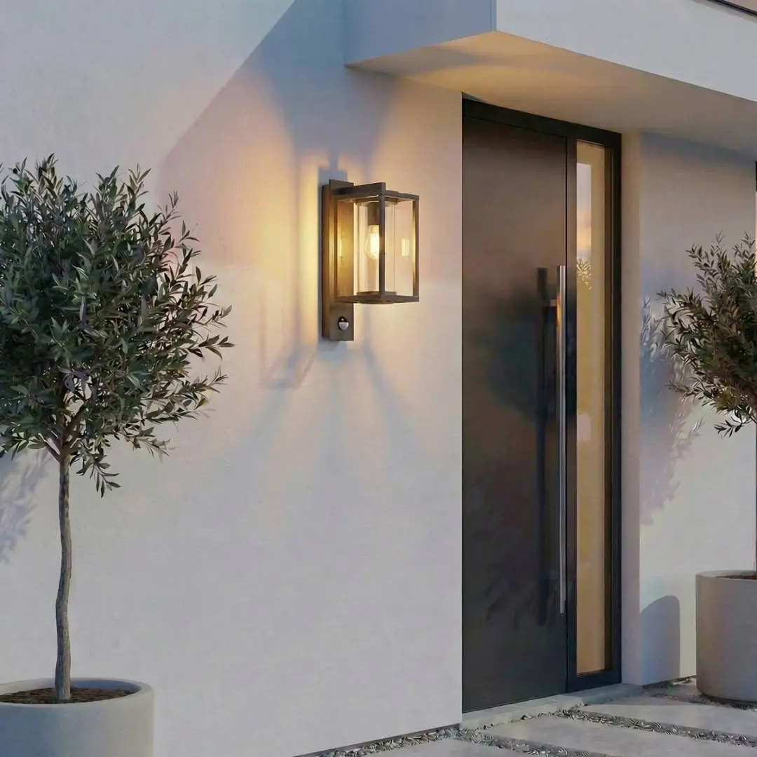 Lucande Wandlamp Buiten Aluminium Glas 1 Licht E27 - Antraciet