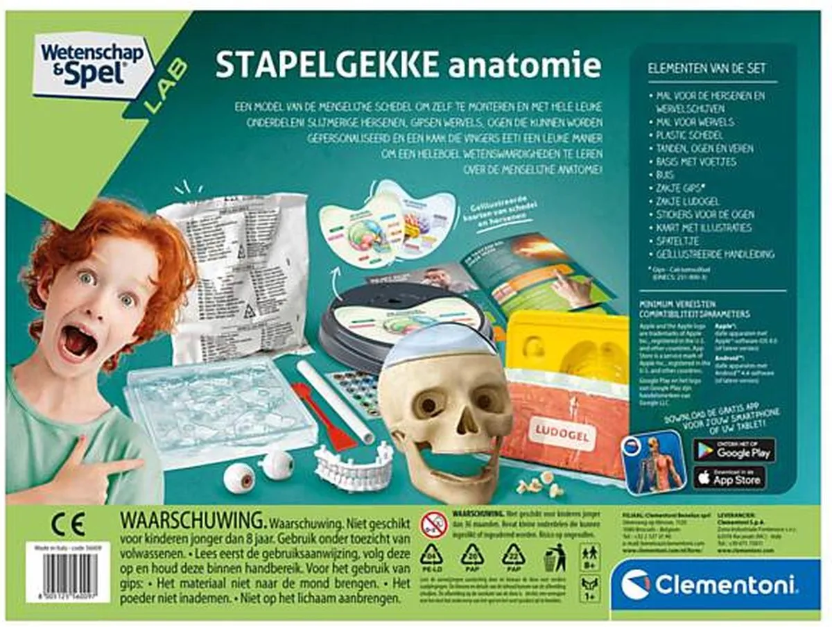 Clementoni Stapelgekke Anatomie Wetenschapsdoos 56009 - Multi Kleur