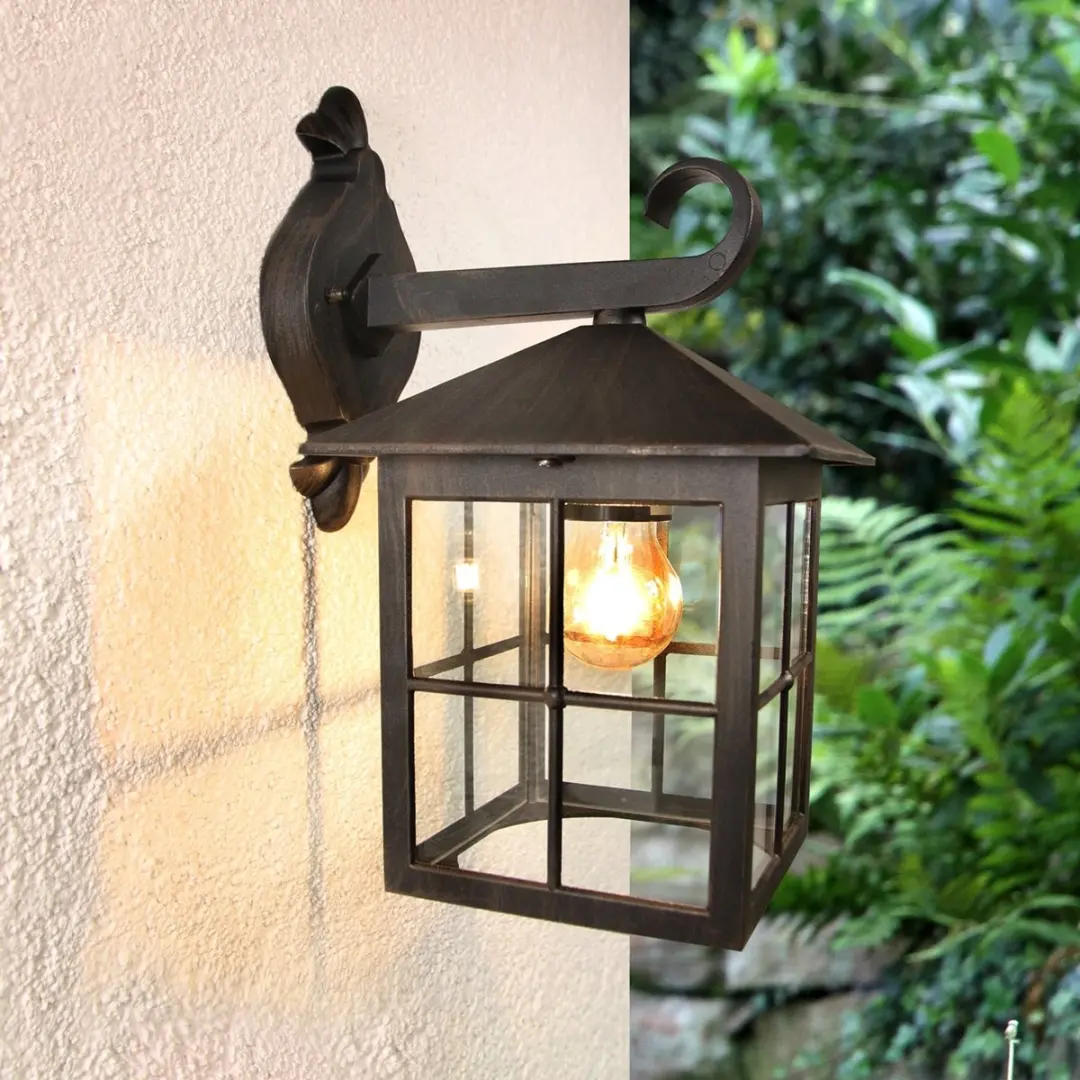 Lindby Wandlamp Buiten Ida+ E27 - Roestbruin