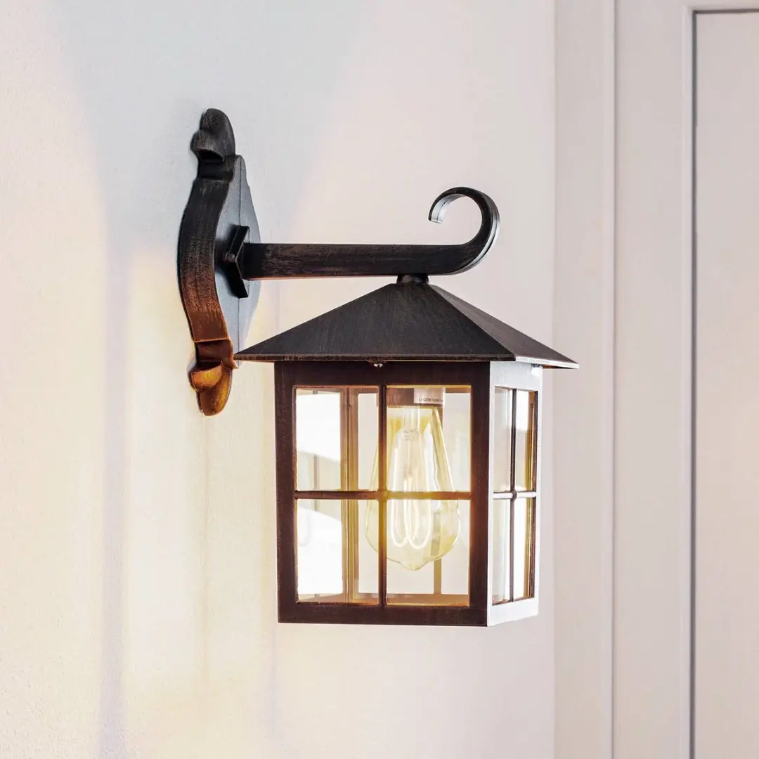 Lindby Wandlamp Buiten Ida+ E27 - Roestbruin