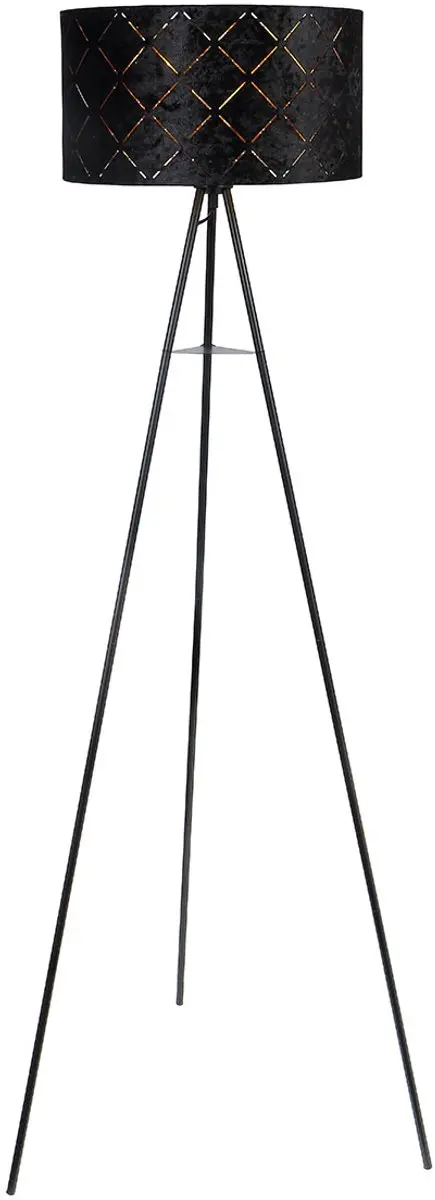 Globo Sunna Vloerlamp - Ø69cm - E27 - Zwart