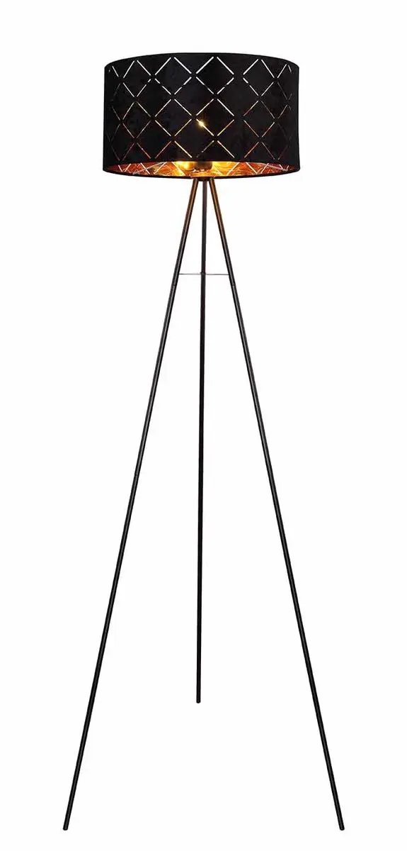 Globo Sunna Vloerlamp - Ø69cm - E27 - Zwart - afbeelding 6 van 6