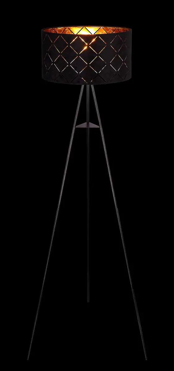 Globo Sunna Vloerlamp - Ø69cm - E27 - Zwart