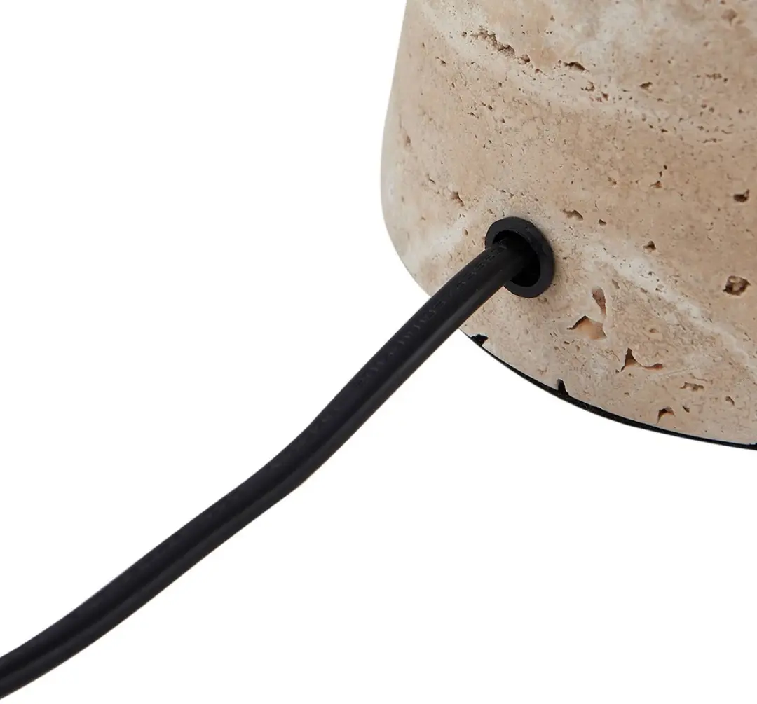 Lindby Tafellamp IJzer Grotsteen 1 Licht - 41cm - E27 - Beige