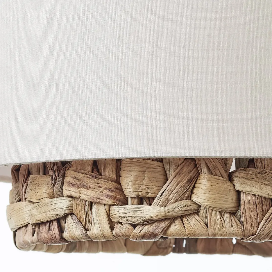 Brilliant Waterlilly 3-vlams Hanglamp - 3x60W E27 - Zwart/Naturel/Wit