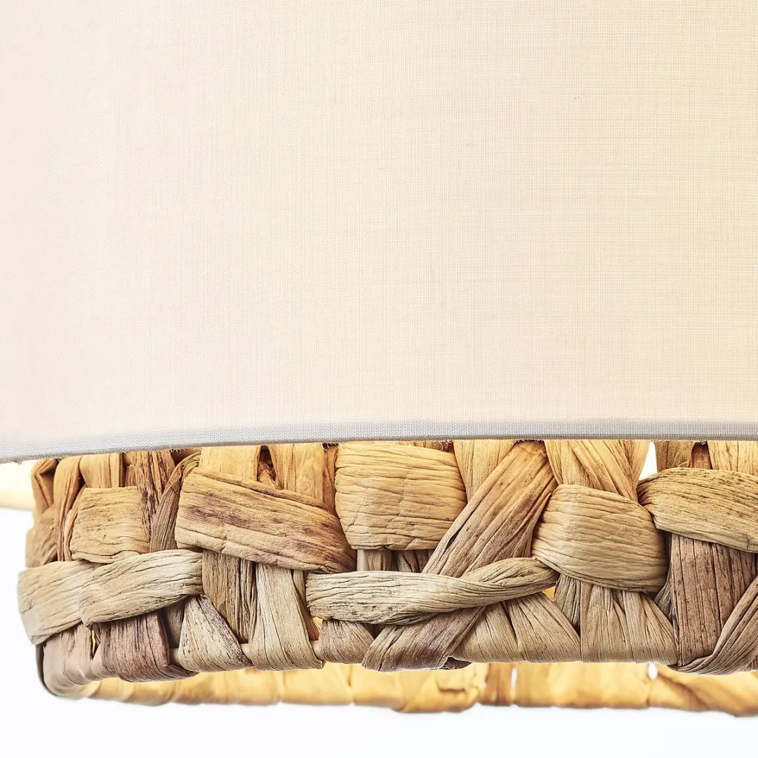 Brilliant Waterlilly 3-vlams Hanglamp - 3x60W E27 - Zwart/Naturel/Wit