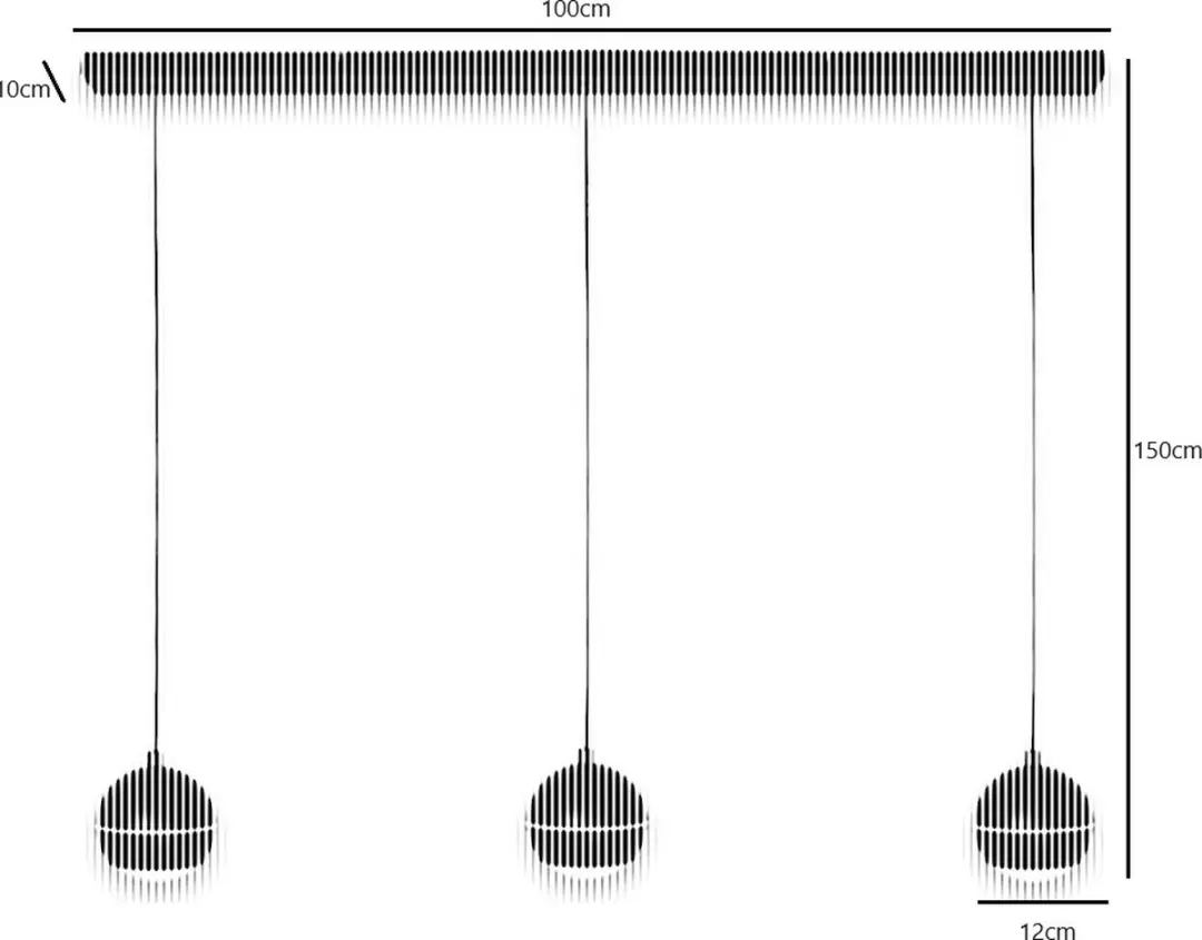 Freelight Bilia Hanglamp 3x7W LED 100cm - Zwart