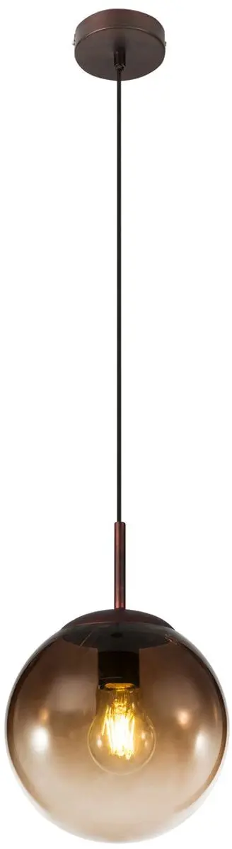 Globo VARUS Hanglamp - Ø20cm - E27 - Bruin - afbeelding 6 van 6