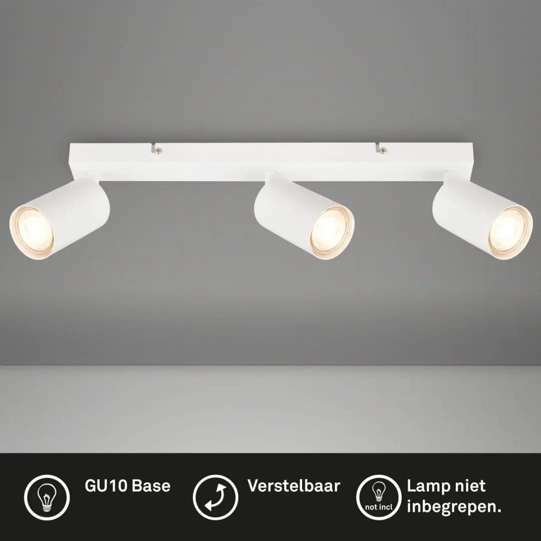 Briloner Tib Plafondspots 3x GU10 44cm - Wit