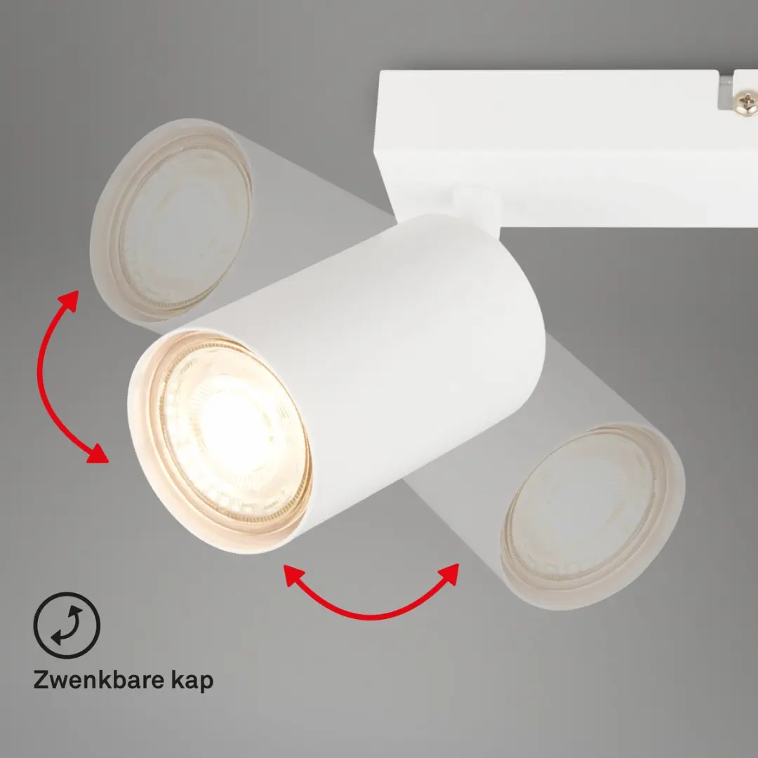 Briloner Tib Plafondspots 3x GU10 44cm - Wit