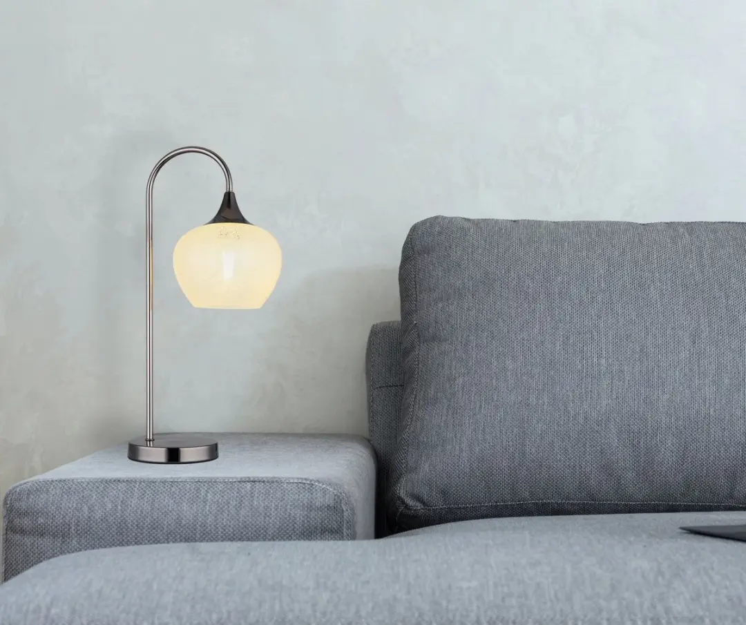 Globo Maxy Tafellamp Antraciet - E27 - Ø16cm - afbeelding 6 van 6