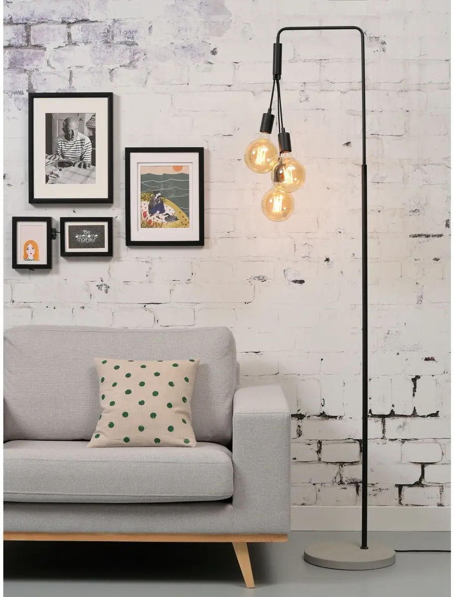it's about RoMi Oslo Vloerlamp - Zwart - 3x60W