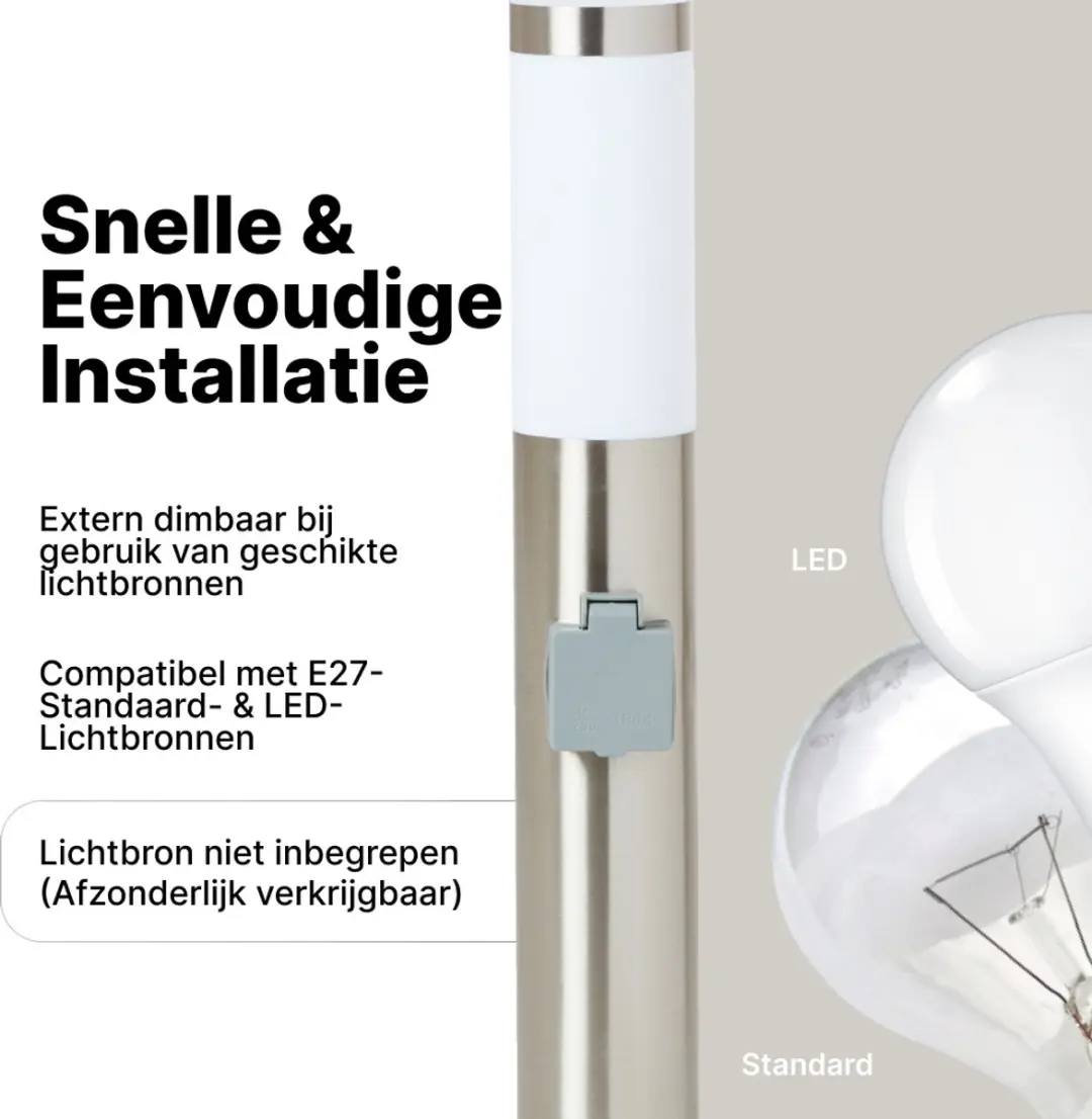 Brilliant CHORUS Buitenlamp Nikkel - 20W
