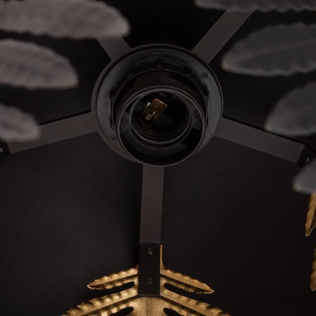 Lucande Hanglamp 3-lichts IJzer E27 - Zwart/Goud