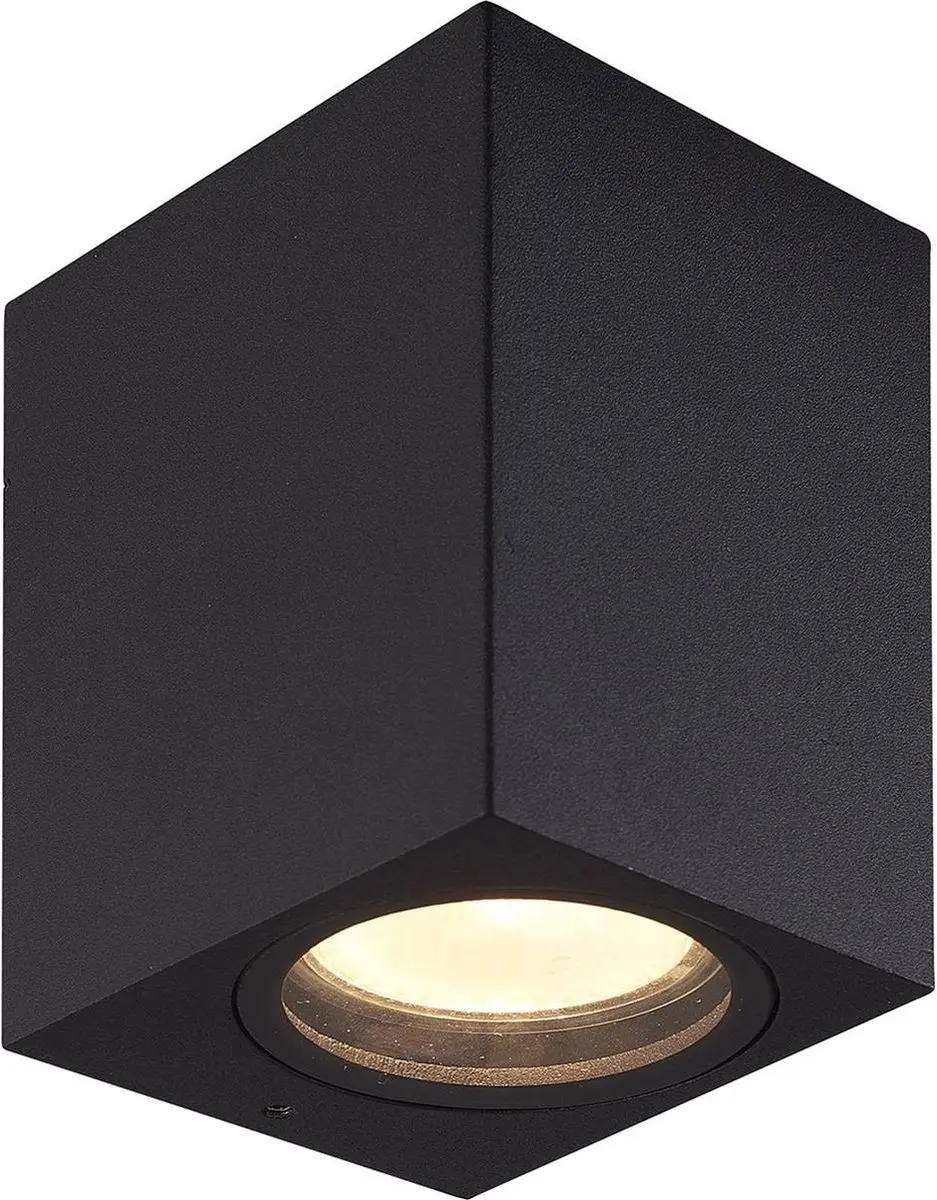 PRIOS Wandlamp Buiten 1 Licht GU10 - Zwart