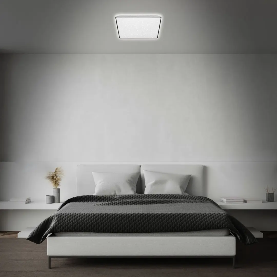 Briloner LED Plafonnière Sterrenhemel 37x37cm - 24W - Zwart