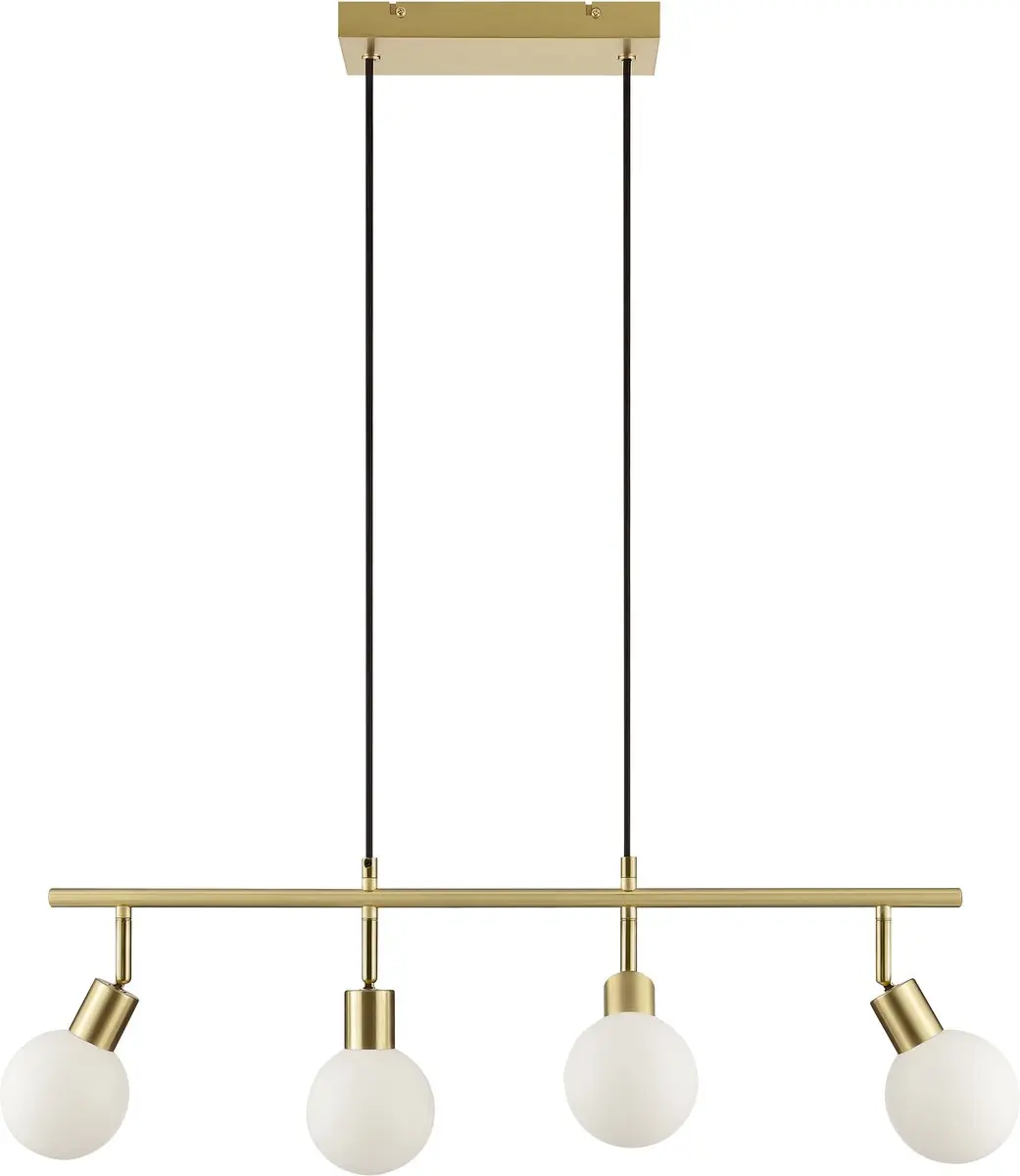 Brilliant Jorge Hanglamp 4-lichts - G9 4x10W - Geborsteld messing/Wit