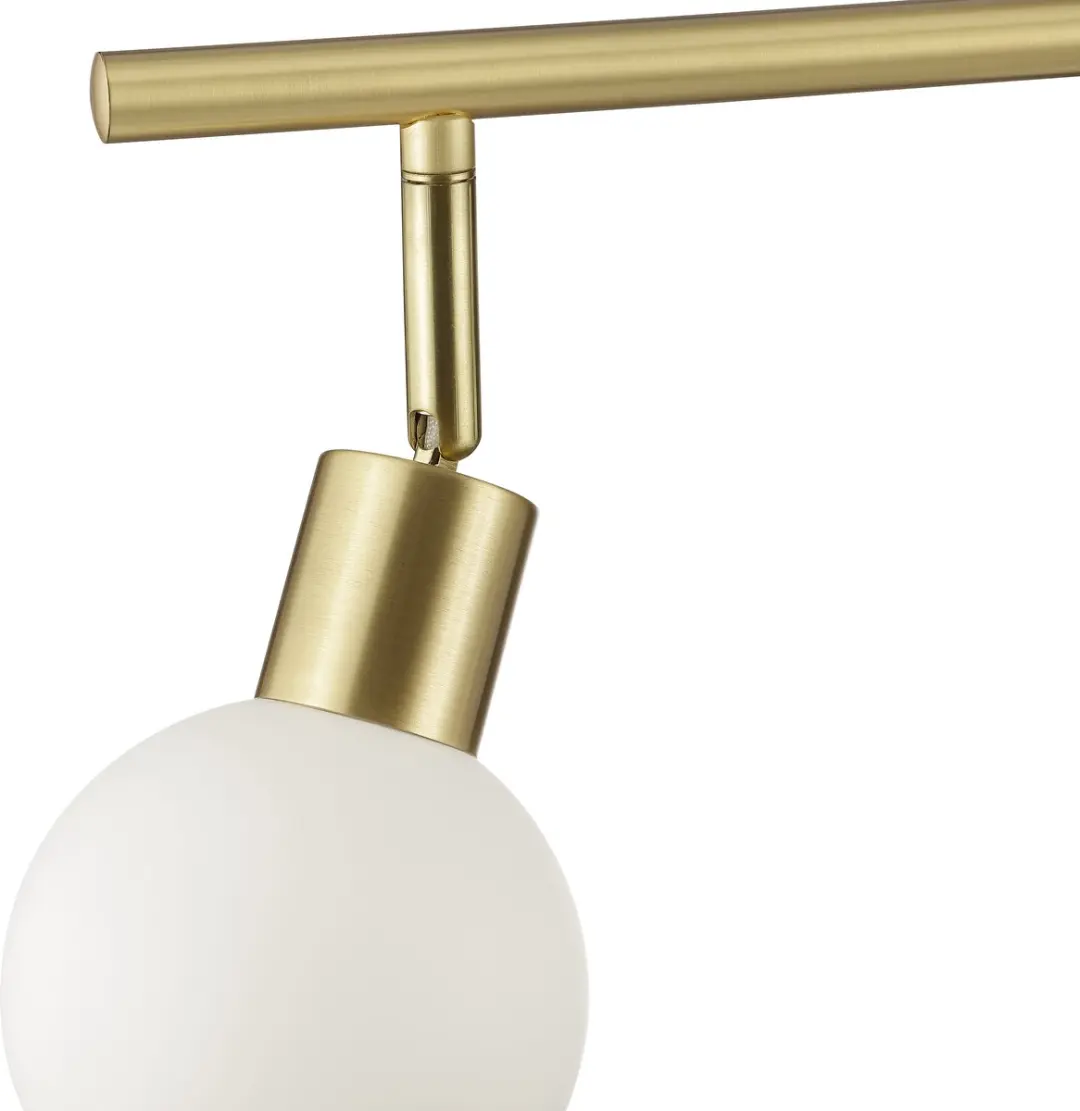 Brilliant Jorge Hanglamp 4-lichts - G9 4x10W - Geborsteld messing/Wit