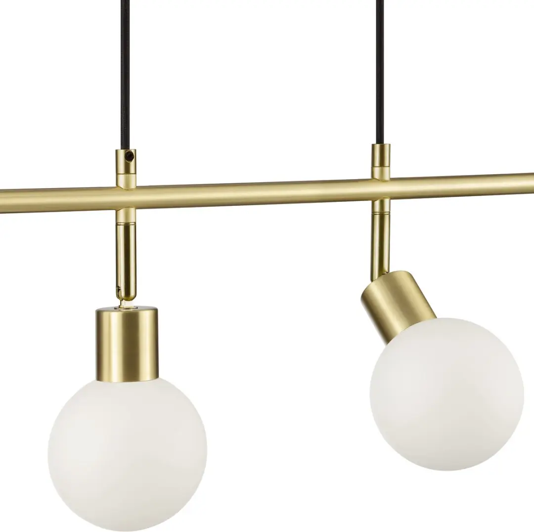 Brilliant Jorge Hanglamp 4-lichts - G9 4x10W - Geborsteld messing/Wit