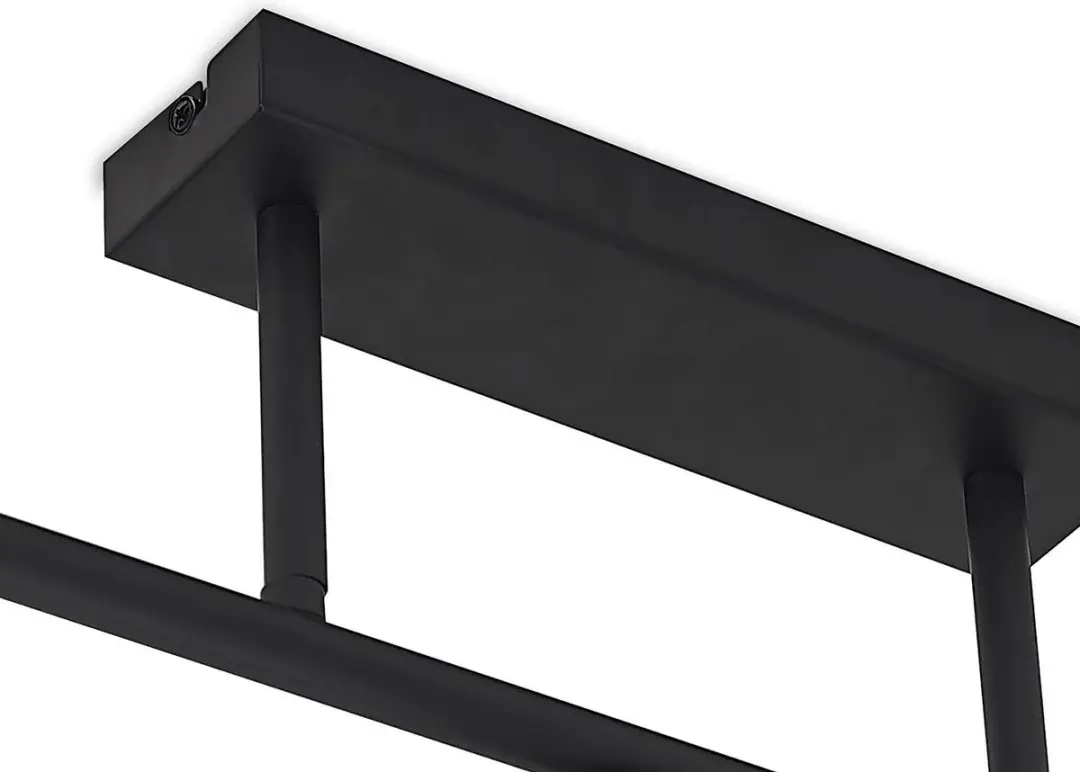 Lindby Plafondlamp 5-Lichts - Mat Zwart/Mat Opaalwit
