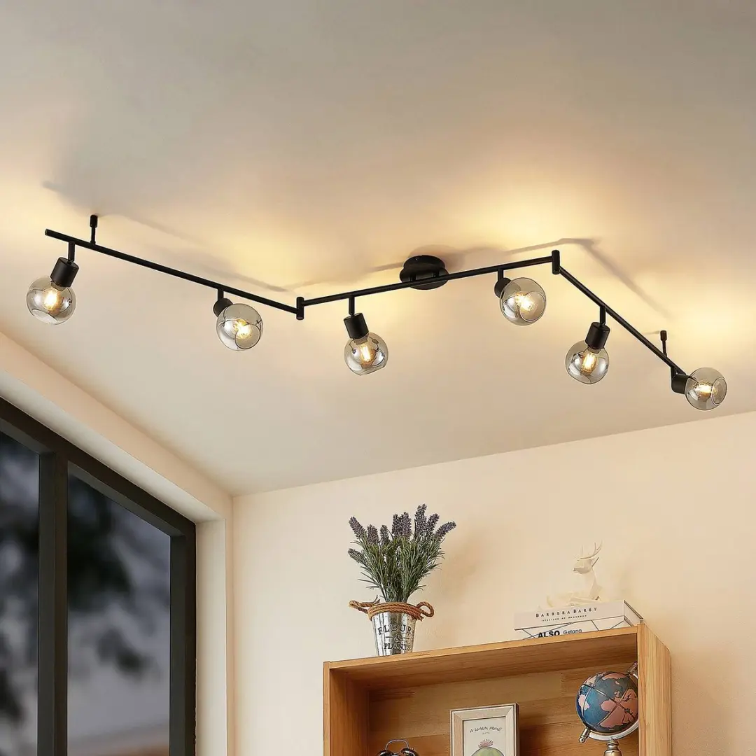 Lindby Buitenspot 6-Lichts Staal Smoke - E14 4W