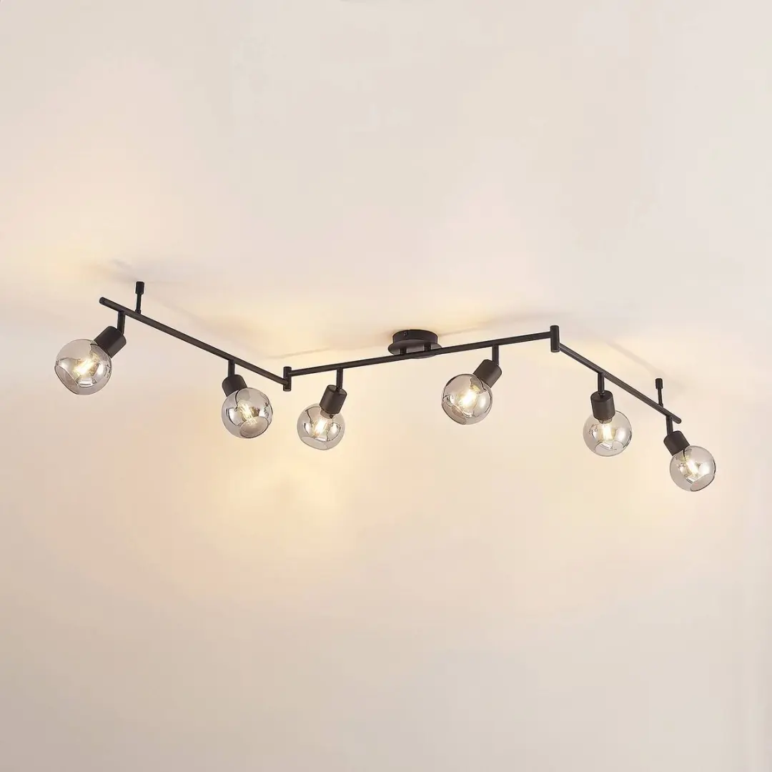 Lindby Buitenspot 6-Lichts Staal Smoke - E14 4W