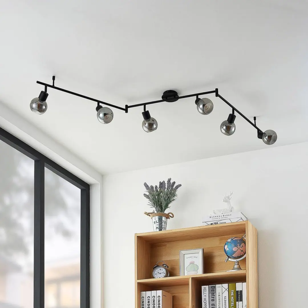 Lindby Buitenspot 6-Lichts Staal Smoke - E14 4W