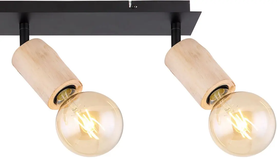Globo Spotlamp 4 Vlammen - 80x10x18cm - Zwart
