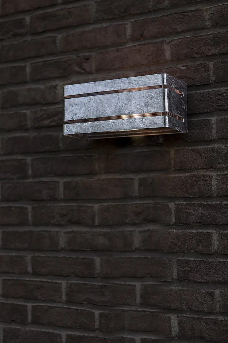 Lutec Vidar Wandlamp E27 - 40W - Grijs