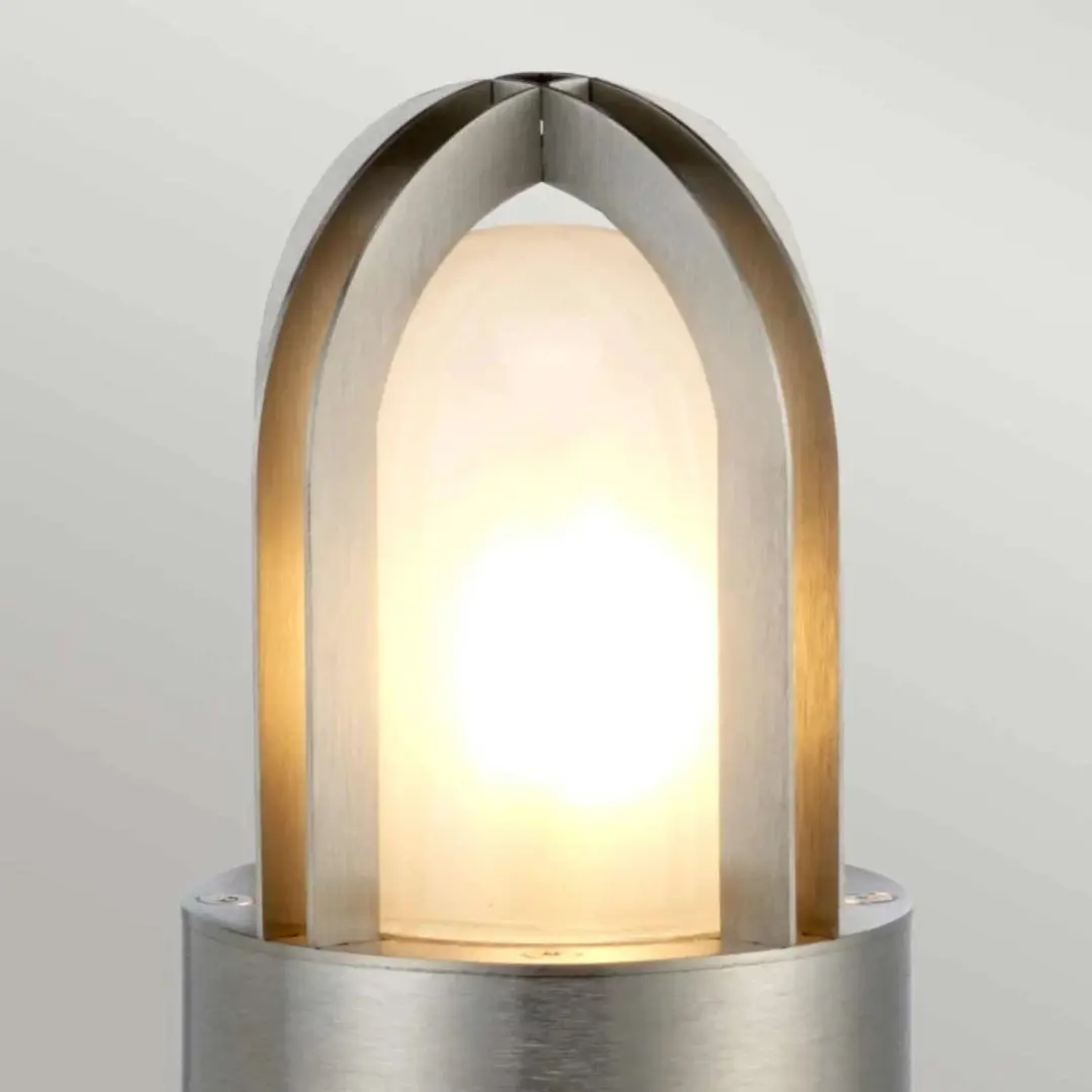 Elstead Mini LED Tuin Pilaar Paignton E27 40W - Mat - IP55 - Roestvrij staal