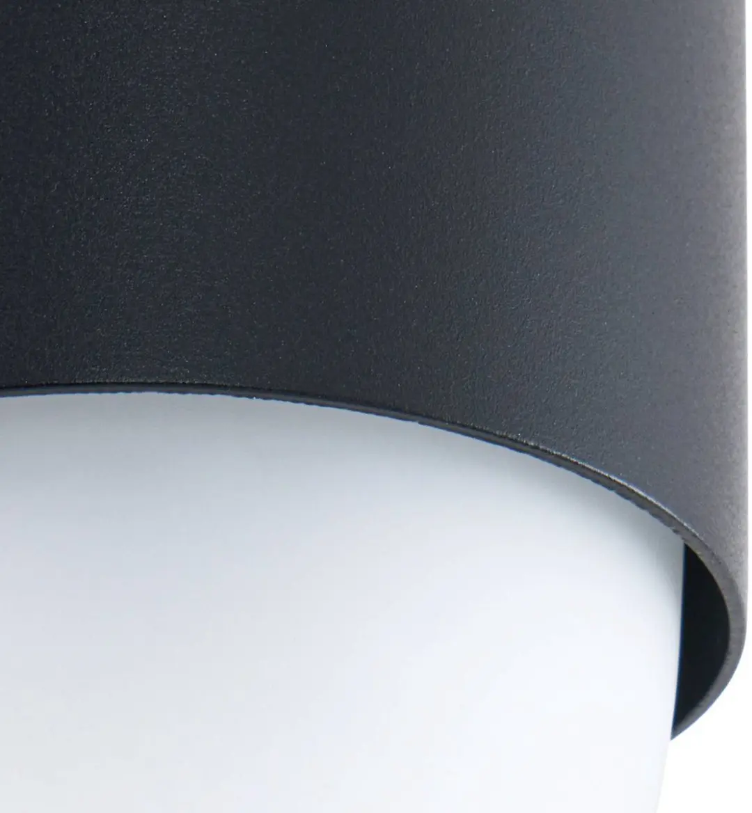 Lindby Wandlamp Buiten 1 Licht E27 - Aluminium/Glas - 21.5cm - Zwart/Wit