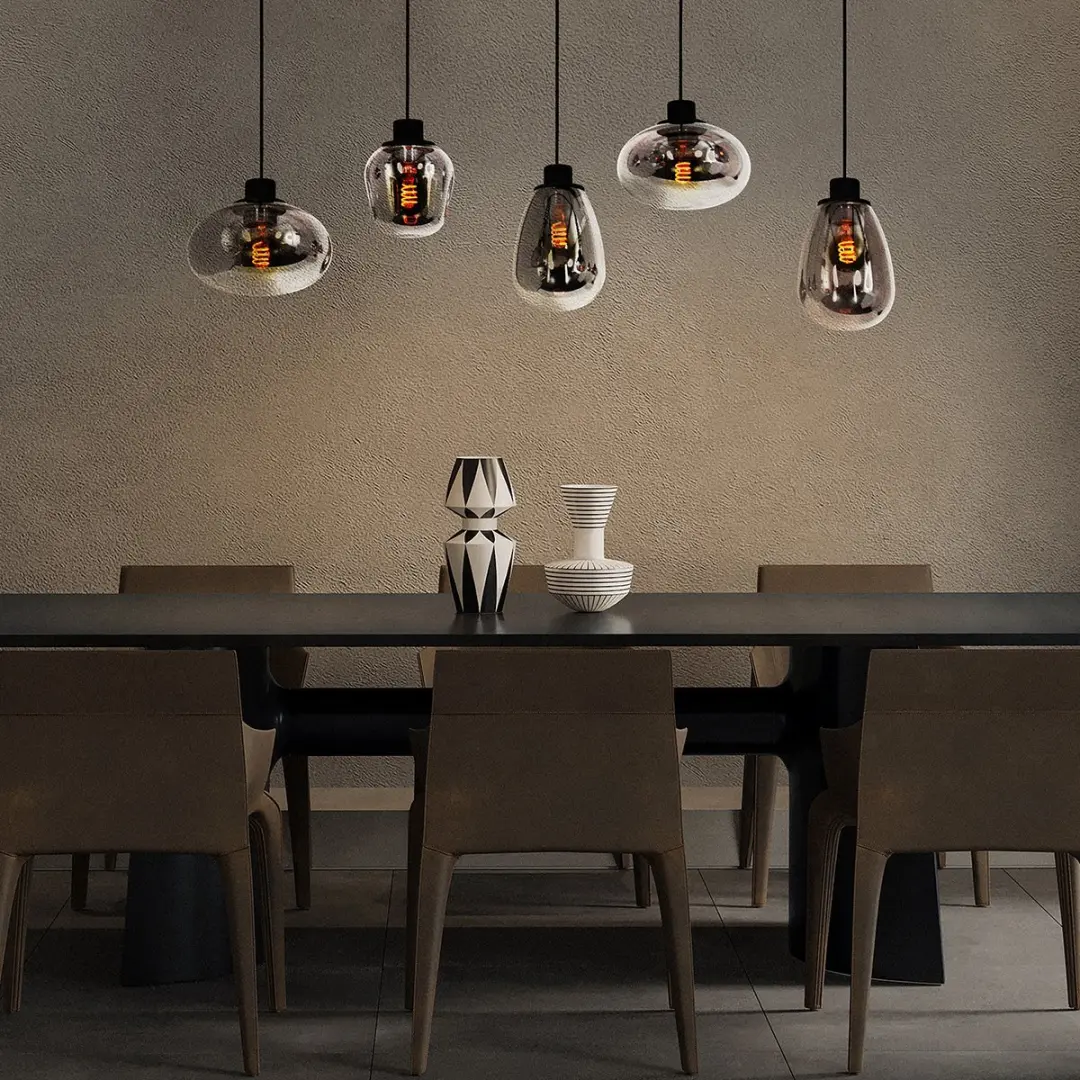 Steinhauer Reflexion 3078ZW Hanglamp - 5 Lichtpunten - 100cm - Zwart