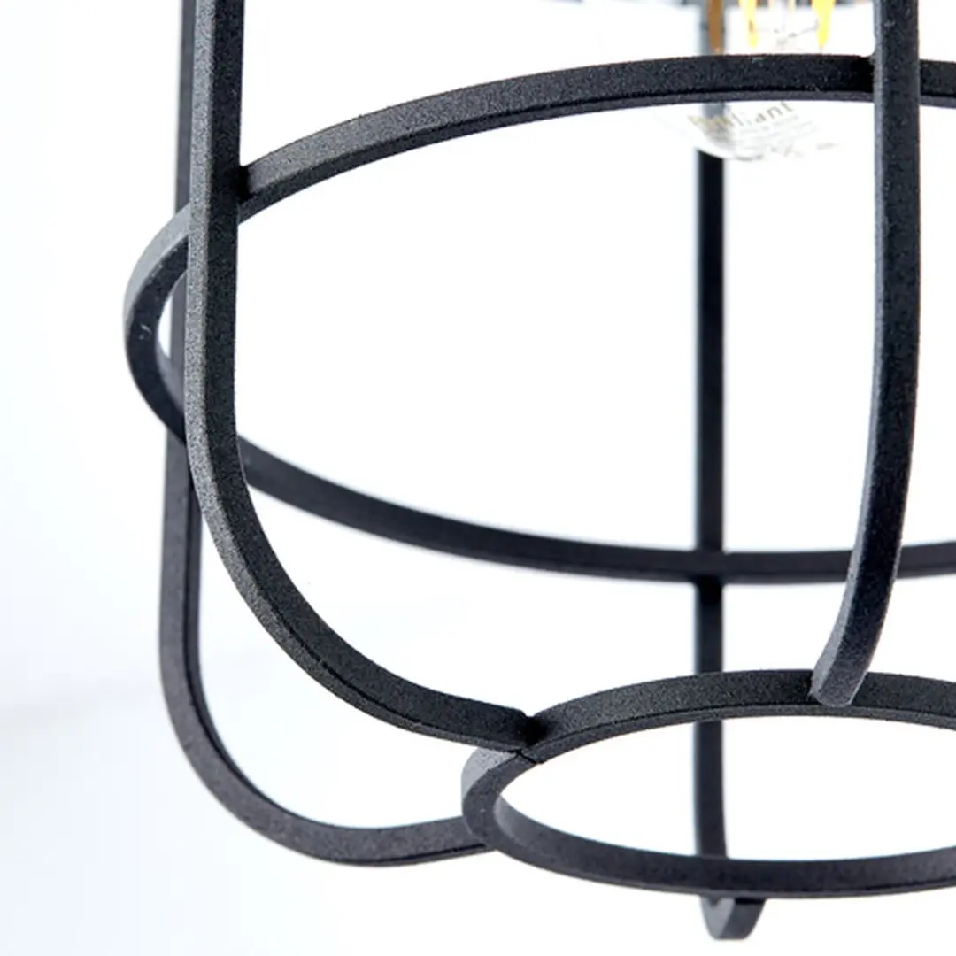 Brilliant Gwen Plafondlamp E27 - 20cm - Zwart/Hout