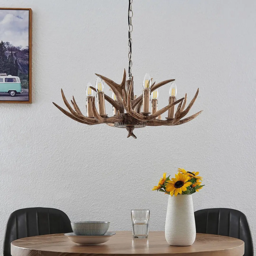 Lindby Hanglamp 6-Lichts E14 - Bruin