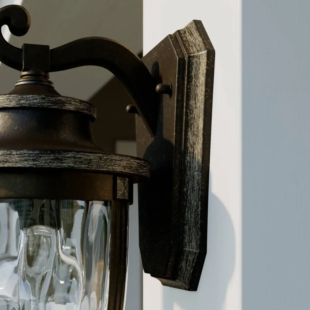 Lindby Wandlamp Buiten Aluminium Glas E27 Antiekbruin