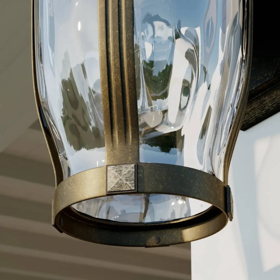 Lindby Wandlamp Buiten Aluminium Glas E27 Antiekbruin