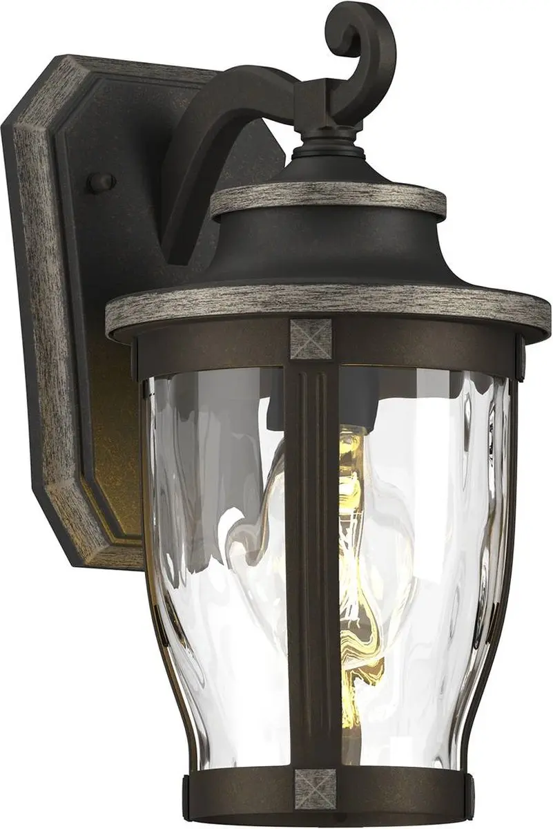 Lindby Wandlamp Buiten Aluminium Glas E27 Antiekbruin