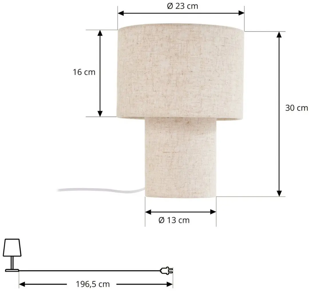 Lindby Tafellamp 1 Licht - Beige
