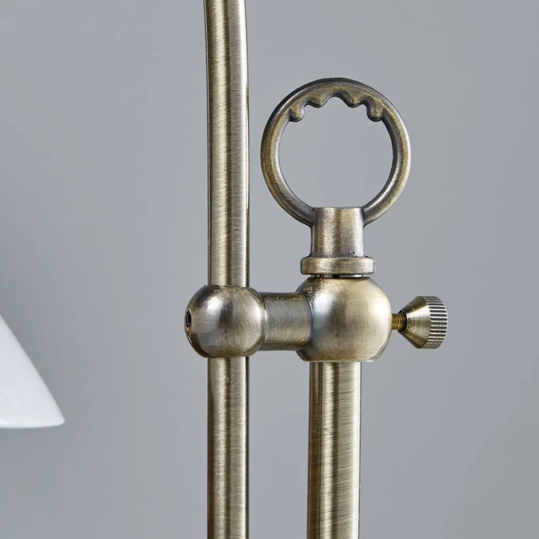 Lindby Tafellamp 1-licht E14 - 60,5 cm - Opaalwit/antiek messing
