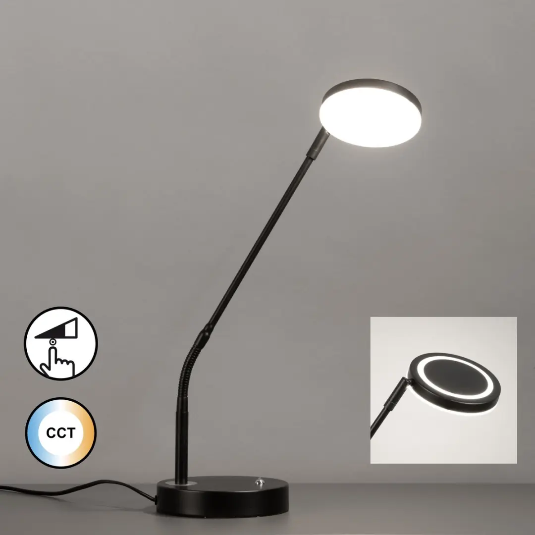 Fischer & Honsel Sorento Tafellamp - 6,5W LED - Dimbaar - Zwart