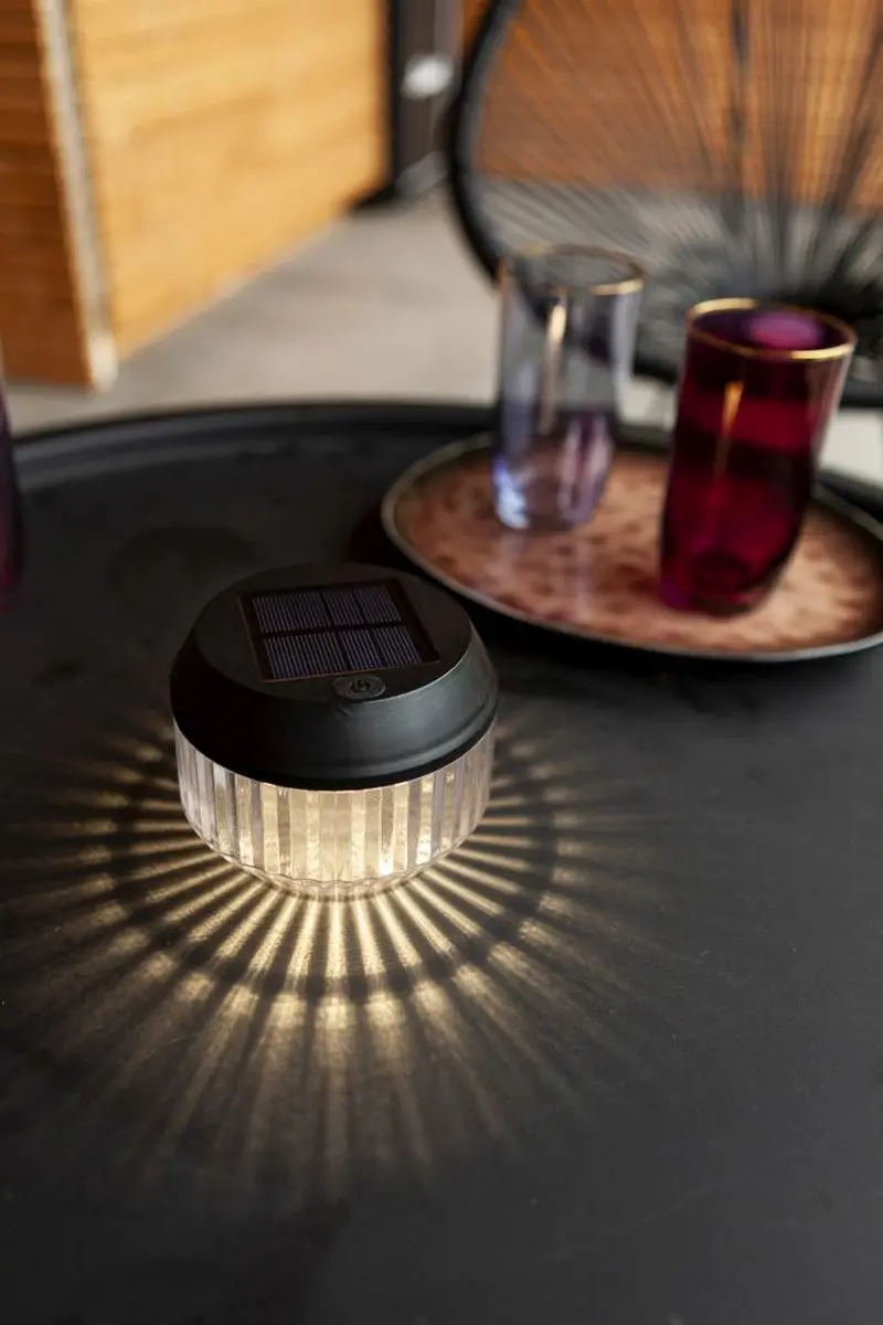 Lutec Diva Solar Tafellamp - 2 Stuks - Mat Zwart