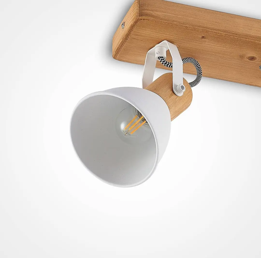 Lindby Buitenspot Metaal Dennenhout 2 Lichtpunten E14