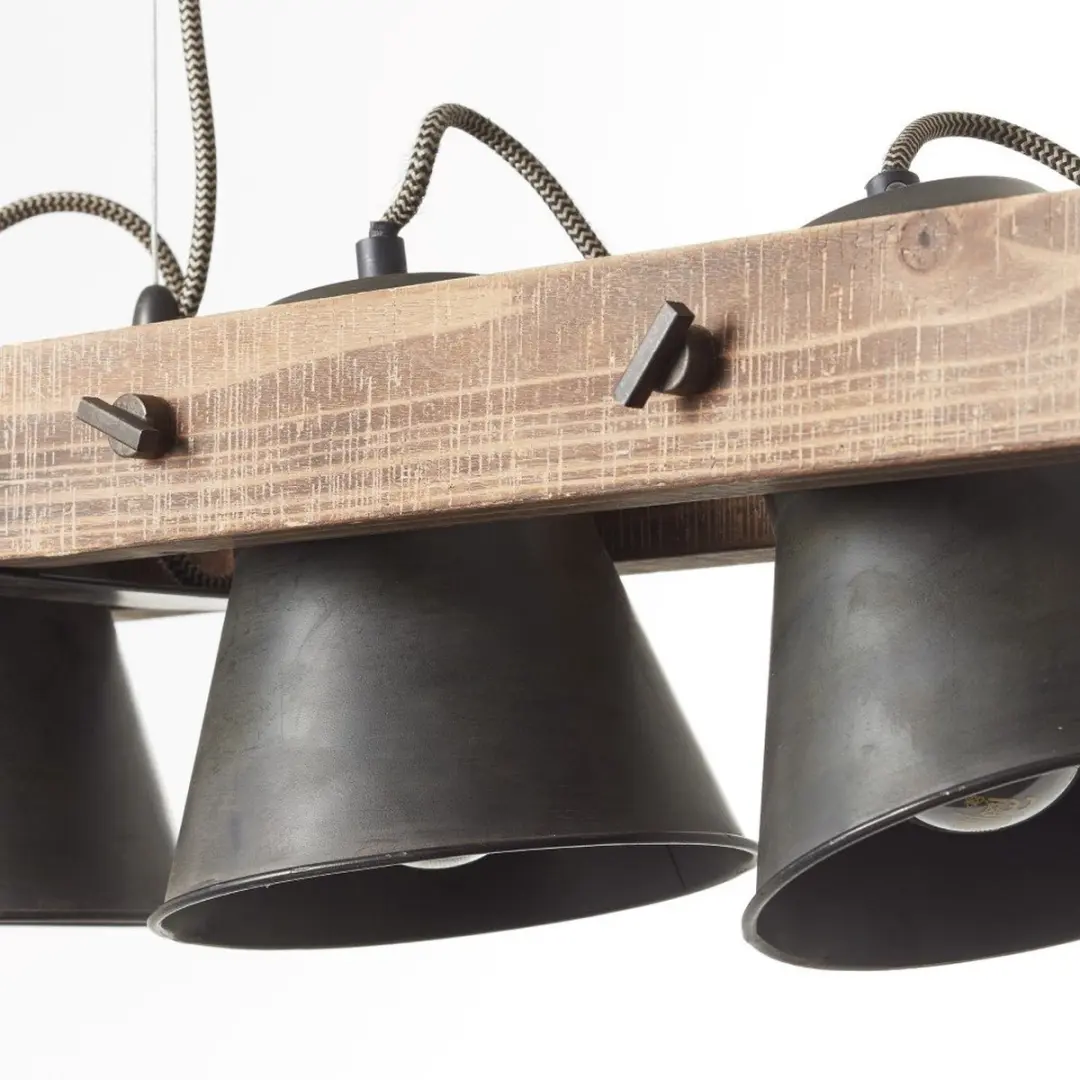 Brilliant PLOW Hanglamp - 5 Lichtpunten - Bruin/Zwart