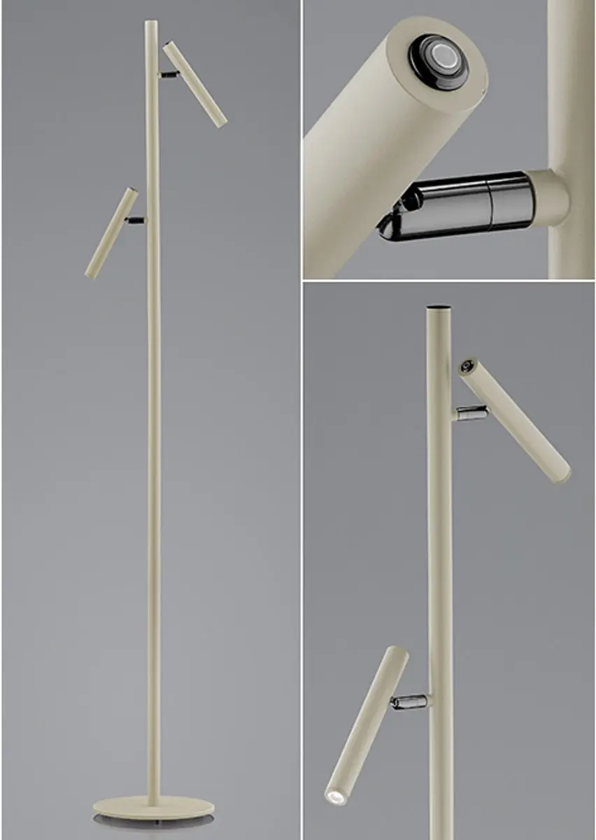 Hell Leuchten Streak Vloerlamp - 11W Warm Wit - Beige