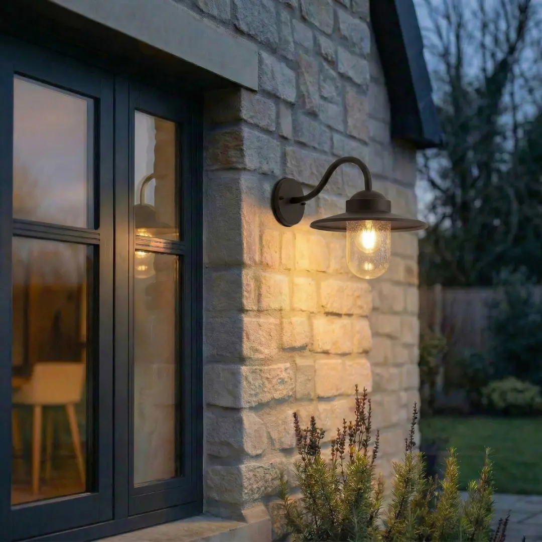 Lindby Wandlamp Buiten Aluminium Glas 1 Lichtpunt E27