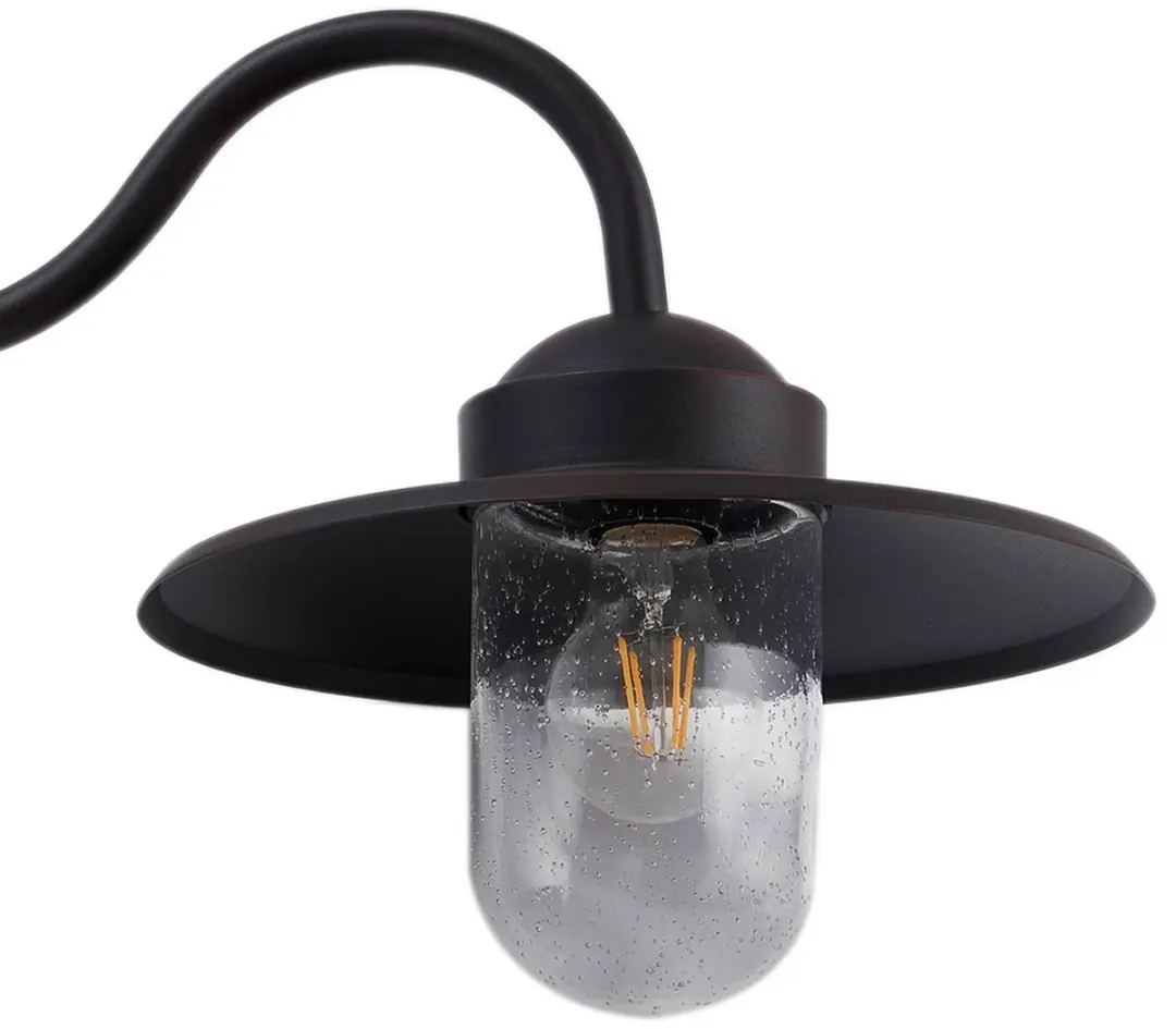 Lindby Wandlamp Buiten Aluminium Glas 1 Lichtpunt E27 - Roest